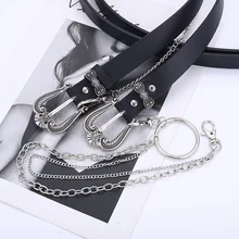 

Carved Personalized Buckle Fashion Decoration Chain Women's Belt Classic