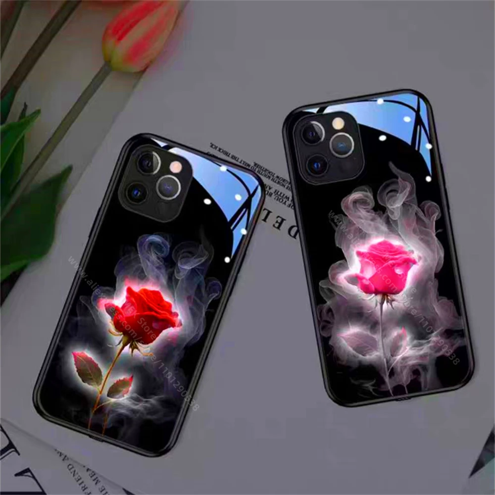 Liebhaber Romantisches Lotus-Design, Soundsteuerung, LED-Blitzgehäuse, leuchtende Abdeckung für iPhone Air 17 16 E 15 14 13 12 11 Pro Max X XS XR – Detail 17