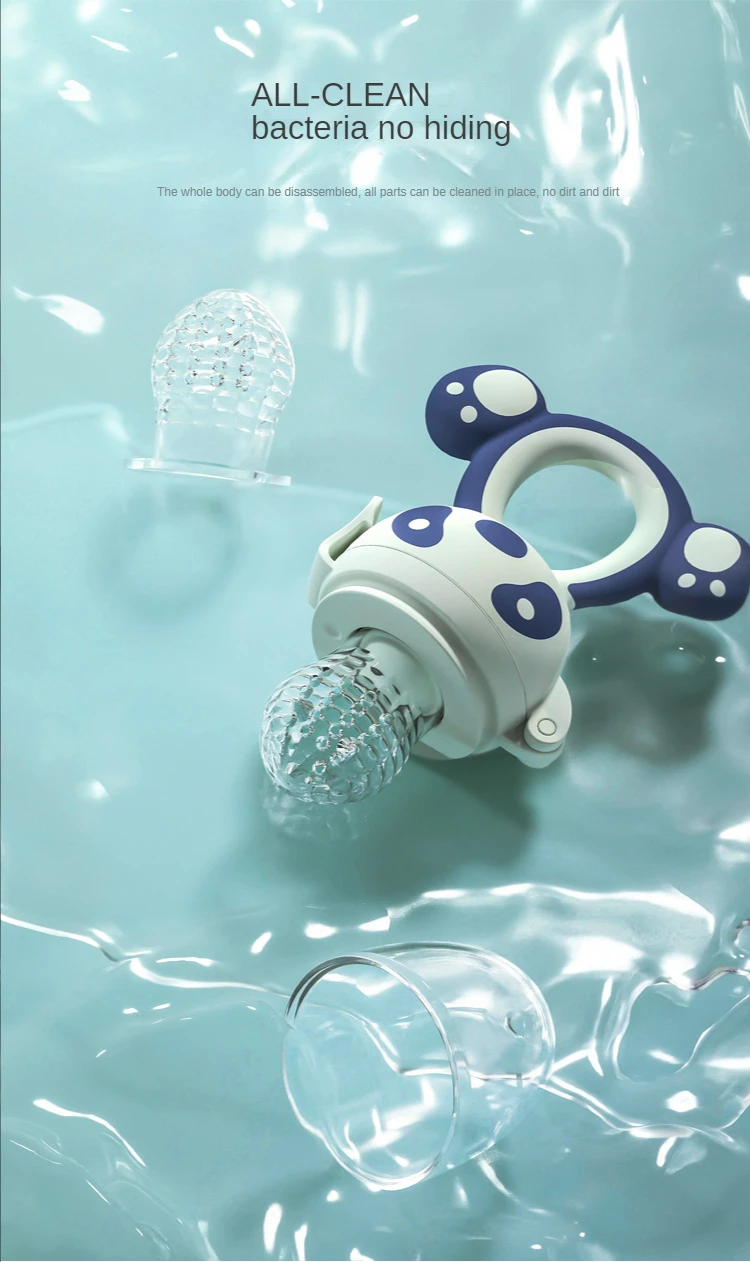 Newborn Baby Silicone Teether Fresh Food Feeder Training to Eat Fruit Grinding Stick Cute Panda Food Bag Teether Feeding 9 Newborn Baby Silicone Teether Fresh Food Feeder Training to Eat Fruit Grinding Stick Cute Panda Food Bag Teether Feeding