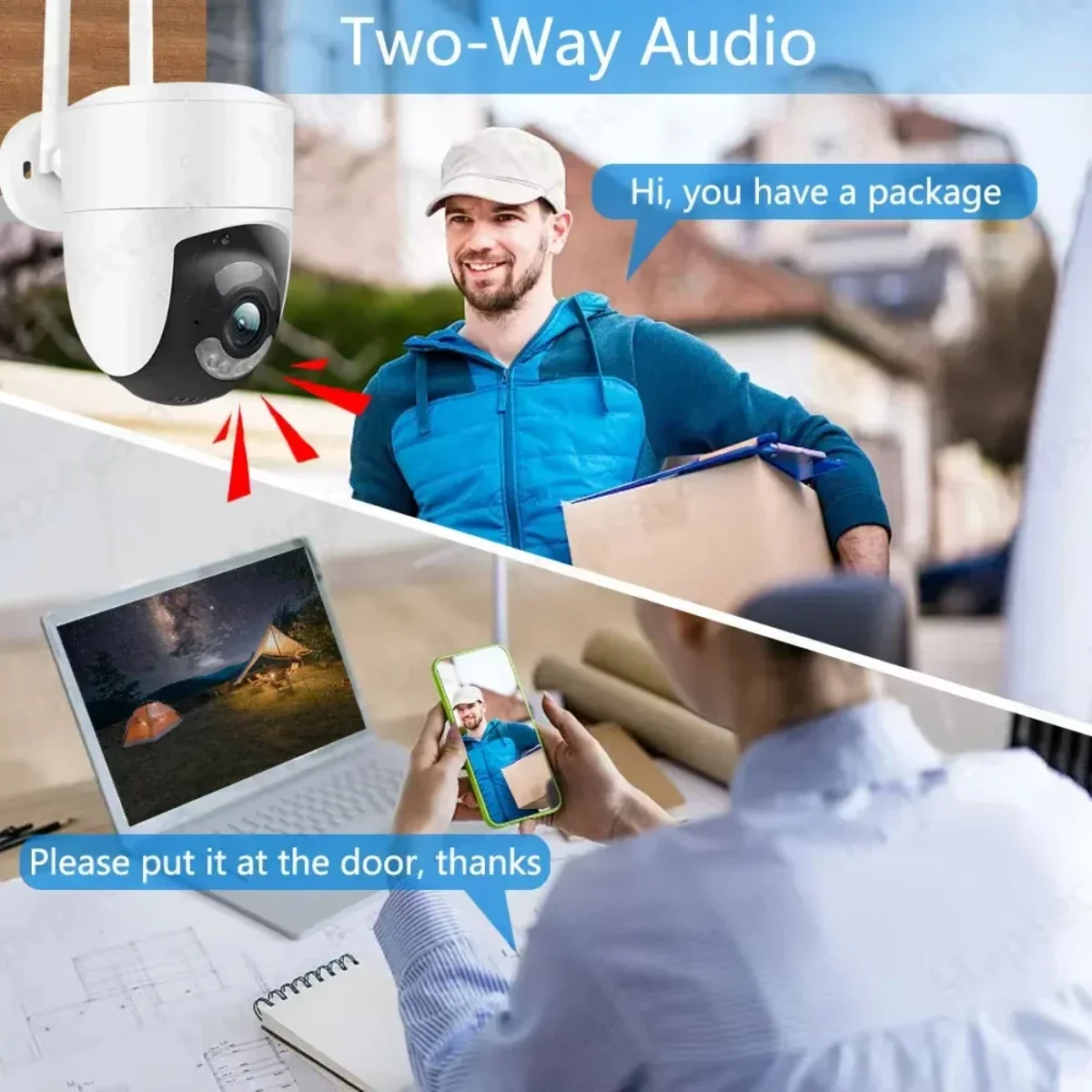 Outdoor 8MP 4K 5MP HD WiFi IP Camera Tuya Smartlife PTZ Wireless Home Security CCTV Video Surveillance Human Detection Tracking 3