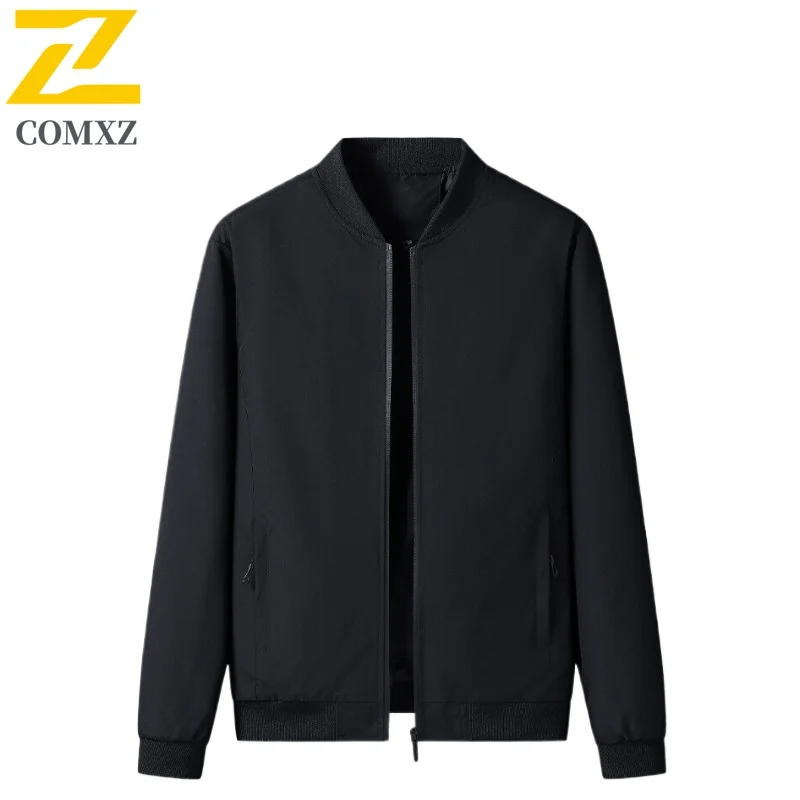 EiAO Jacket  Plus Size Korean Baseball Men's Thickened Cotton Coat Business Casual Round Neck Slim Fit Autumn Outerwear 2025