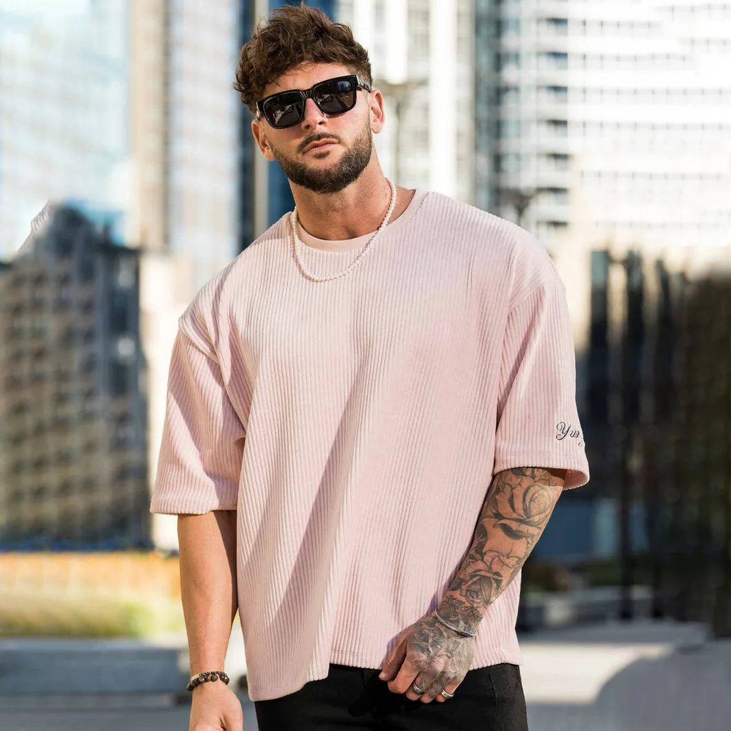 

Muscle Fitness Sports Loose T-shirt Round Neck Cotton Running Short Sleeves