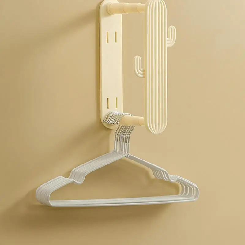 Retractable Hanger Organizer Cactus Shape Clothes Hanger Organizer Extendable Hanger Stacker For Closet Organization Fits All 5