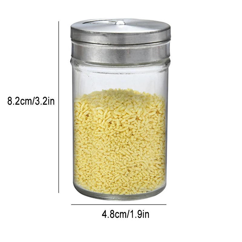 1 Pcs Glass Spice Jars Empty Spice Bottles Airtight Metal Caps Containers Aluminum Caps spice jar,seasoning jar