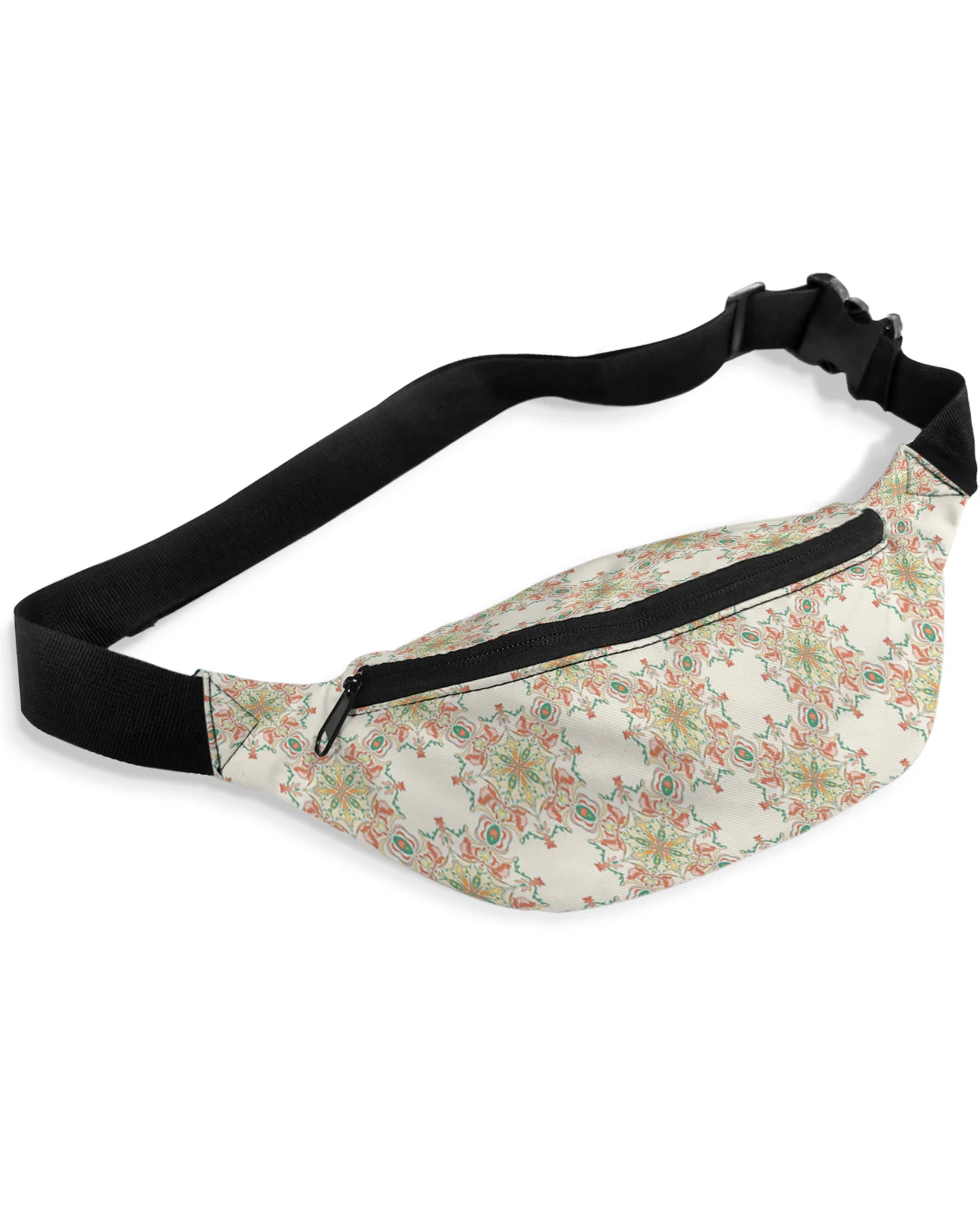 

Delicate Vintage Bohemian Flowers Waist Bags for Women Man Travel Shoulder Crossbody Chest Bags Waterproof Fanny Pack