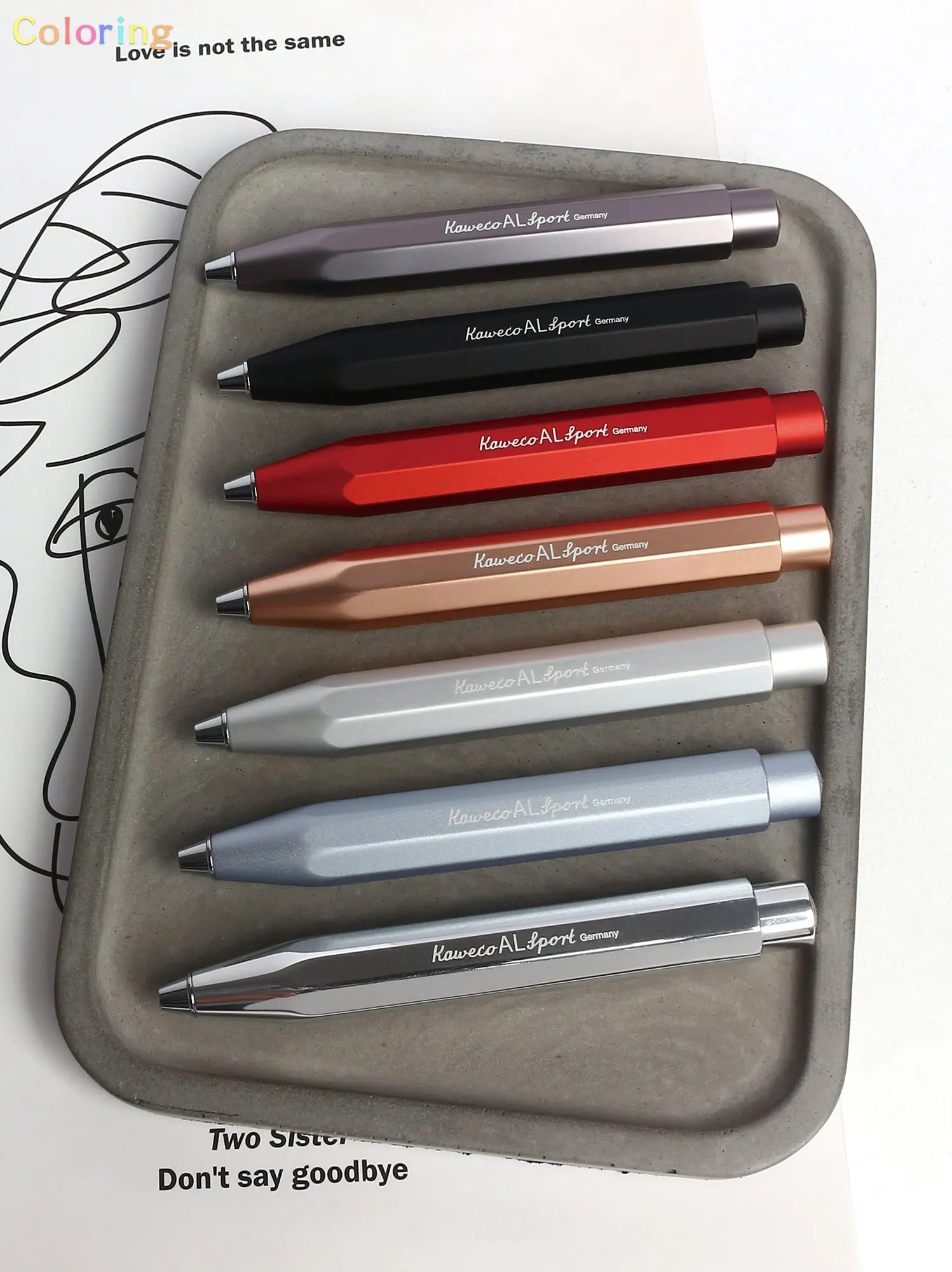 Kaweco Al Sport Aluminum D1 Refill Press Type Signature Pen Ballpoint Pen  Portable Office Writing Stationery 1.0mm ,Black Ink - AliExpress