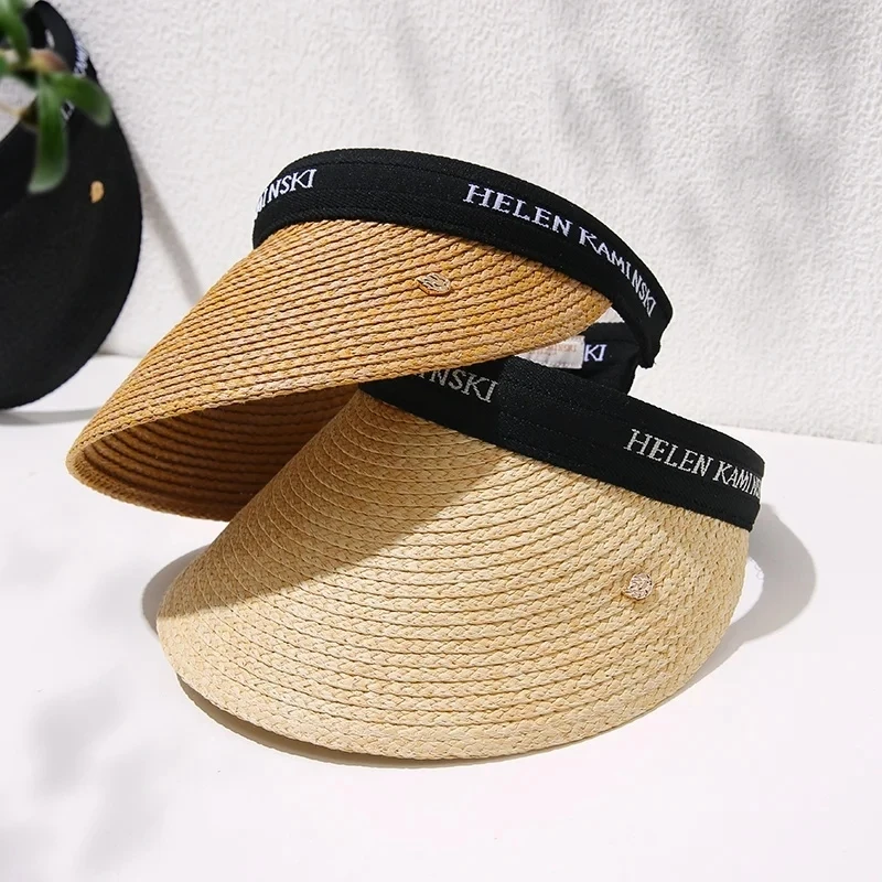 Straw Hat Duck Summer Straw Hat Women's Sunshade Beach Travel Headband