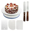 Plastic Cake Turntable Rotating Cake Plastic Dough Knife Decorating 10 Inch Cream Cakes Stand Cake Rotary Table