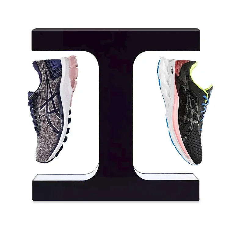 

Shoe magnetic levitation shoe rack rotating rack gift shoe luminous LED light suspended shoe box storage rack