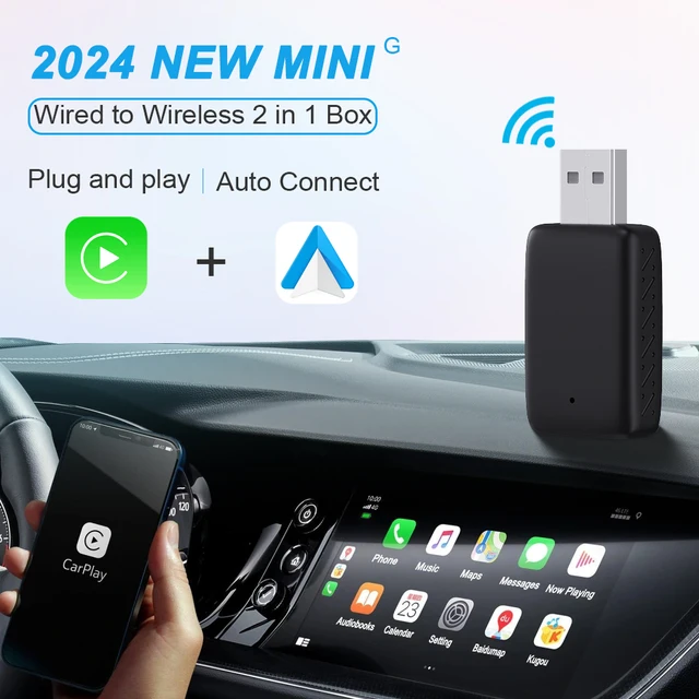 2025 2in1 Wireless Carplay&Android Auto Box 2in1 Wired to Wireless Dongle Automatic Connect Adapter Bluetooth Plug&Play Mini Box 5 2025 2in1 Wireless Carplay&Android Auto Box 2in1 Wired to Wireless Dongle Automatic Connect Adapter Bluetooth Plug&Play Mini Box 5