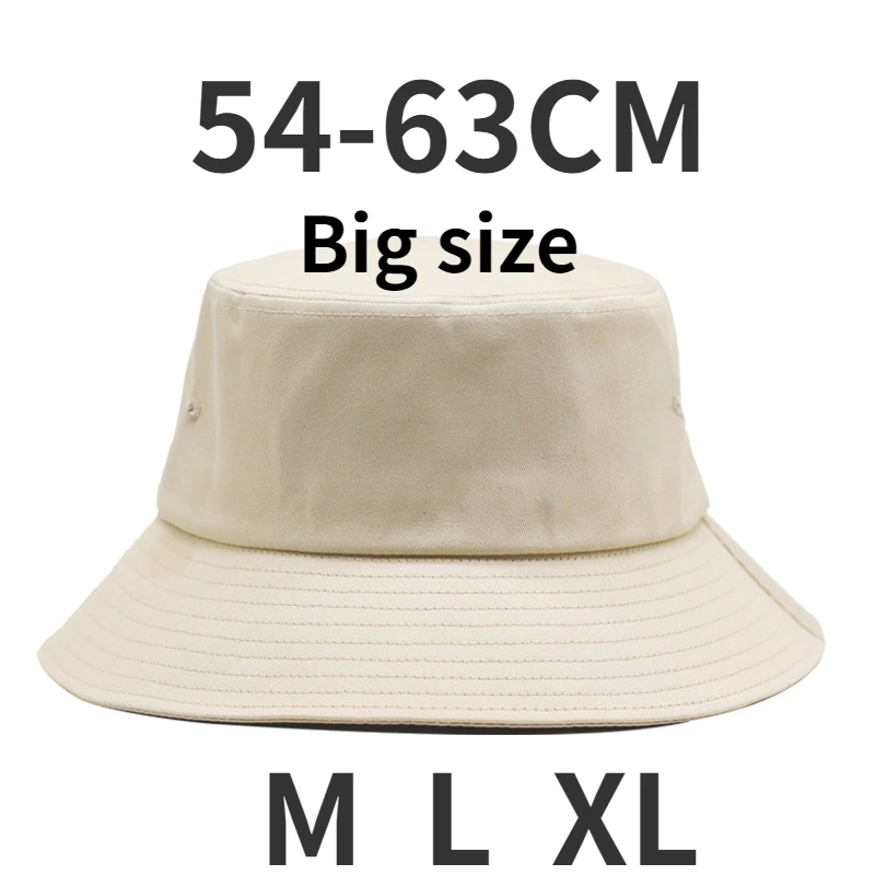 Women Large Size Sun Bucket Hat Big Head Sun Protection Fisherman Cap