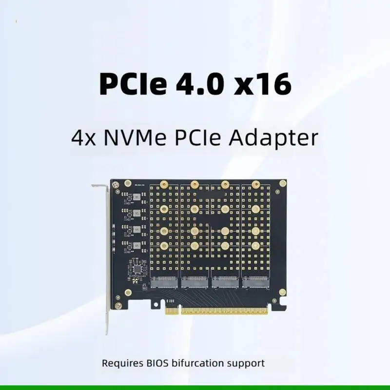 U55C 4슬롯 M.2 스토리지 확장 PCIe 확장 카드(안전 활동 표시기 포함)