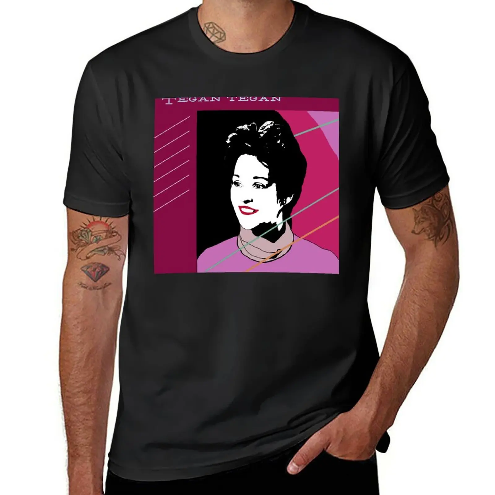 

New Tegan Tegan T-Shirt Short sleeve tee T-shirt short black t-shirts for men