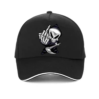 Summer Skull Middle Finger harajuku Print Baseball Cap ladies Summer visor hat Casual Streetwear Reaper middle finger Dad hats 1