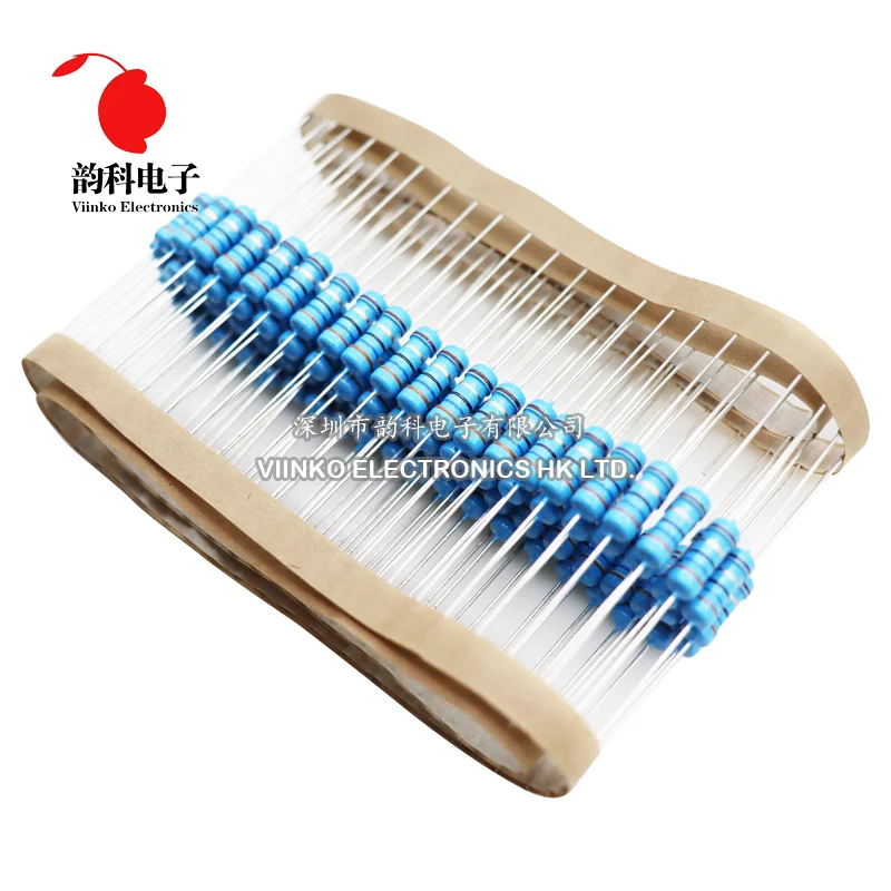 Metal Film Resistor 50pcs 1W 1% 0.1R ~ 2.2M 10R 22R 47R 100R 330R 1K 4.7K 10K 22K 47K 100K 330K 470K 1 10 22 47 100 330 1M ohm metal film resistors