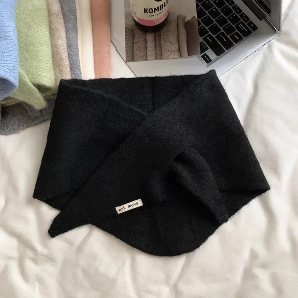 Windproof Knitted Neck Warmer Scarf for Autumn and Winter