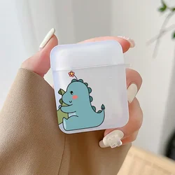 Charming Dinosaur Couple TPU Case - Adorable Earbud Accessory Skin for Airpods Pro (-2)