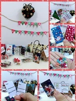 New 1/6 Christmas Gift （Scale Greeting cards, posters, postcards, bags, small gift boxes，banner）for  Dollhouse dolls Accessories 1