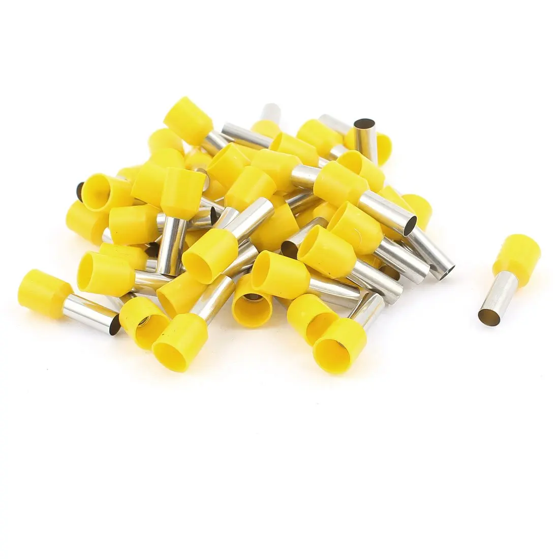 

Crimp Cord End Insulated Bootlace Ferrule Terminal with 50 Piece, 10 mm, Yellow
