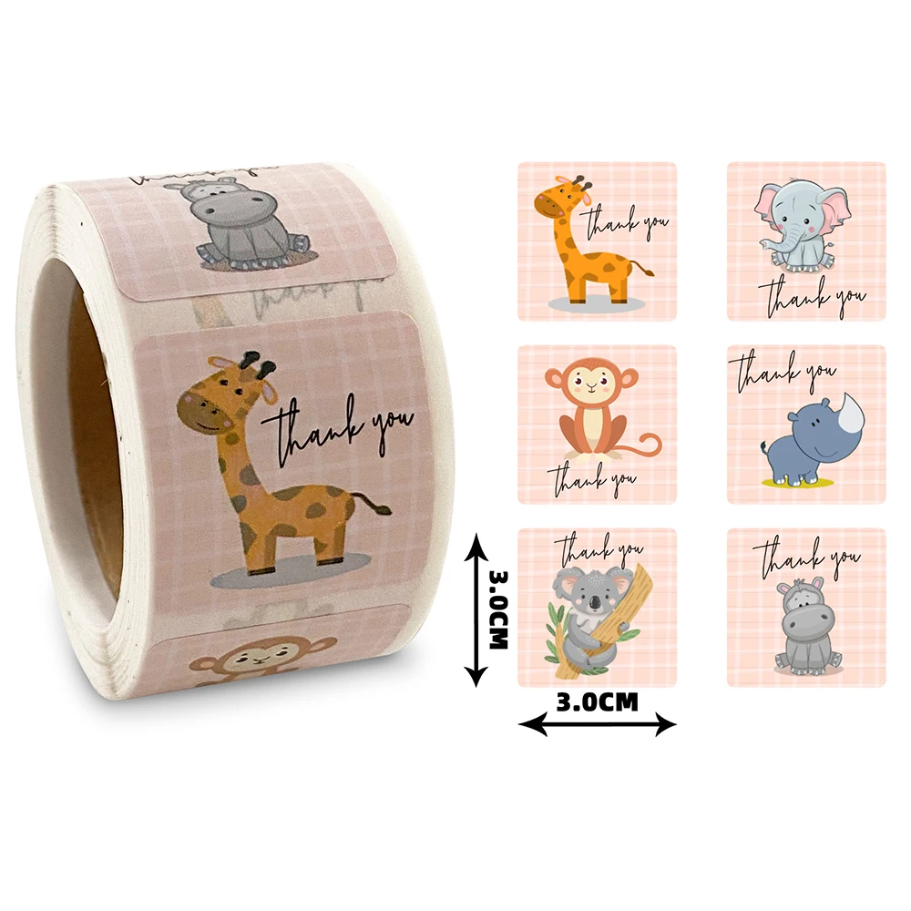 

Наклейки с мультяшными надписями «Thank You», 300 шт.