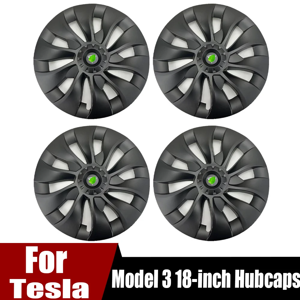 

4PCS 18 Inch Hubcaps Car Replacement Cap Wheel Hub Cap Full Rim Cover Accessories Hight Performance For Tesla Model 3 2018-2023