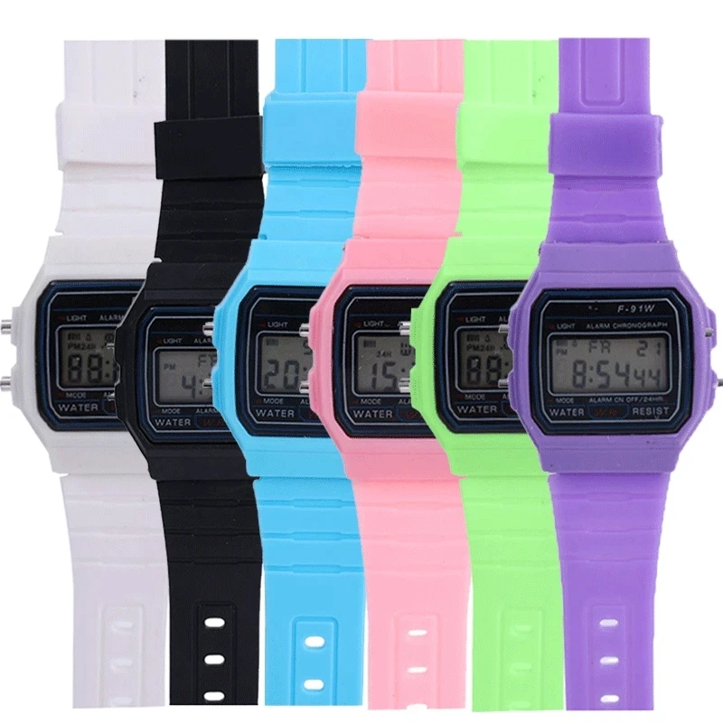 2023 F91W silikon náramek muži hodinky LED digitální hodinky pro ženský sportovní vojenství wristwatches vintage elektronická hodiny