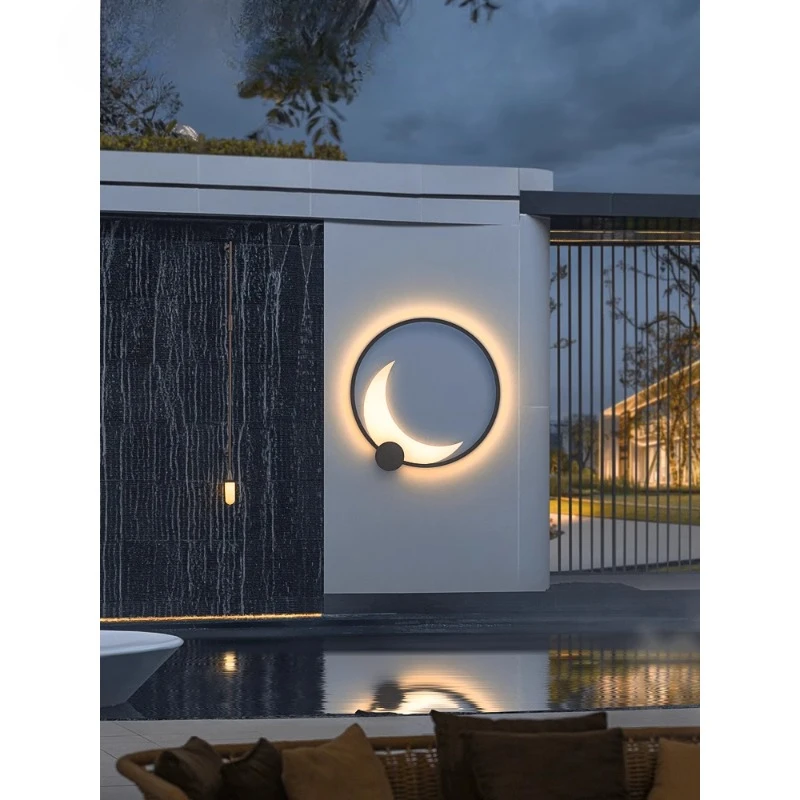 

Solar Wall Lights Outdoor Garden Villa Exterior Wall Moon Lights Garden