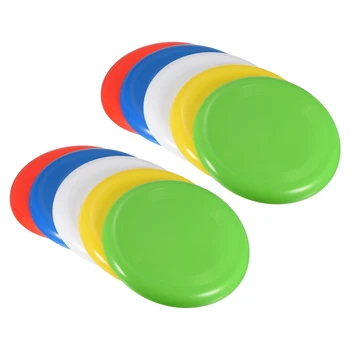 9 Inch Flying Disc, 10 Pack Outdoor Playing Training Colorful Flying Disk Set for Beach Lawn Park Camping Game 1