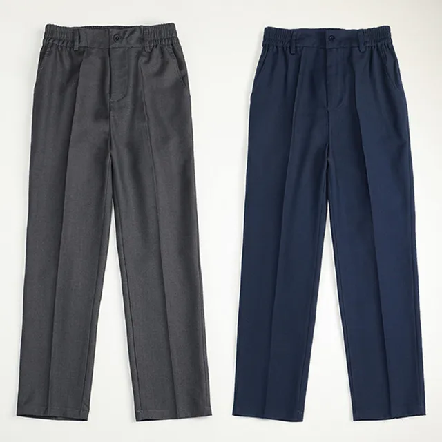 Spring Autumn Kids Boys Pants Teenage Clothes School Uniform Student Suit Pants Preppy Style Children Birthday Party Trousers