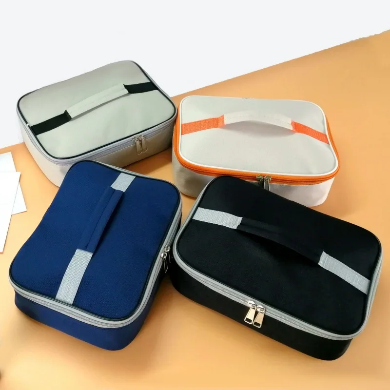 

Flat Thermal Lunch Bag School Oxford Cloth Bento Box Bag Thick Bags for Picnic Outdoor Insulated Pouch Free Shipping