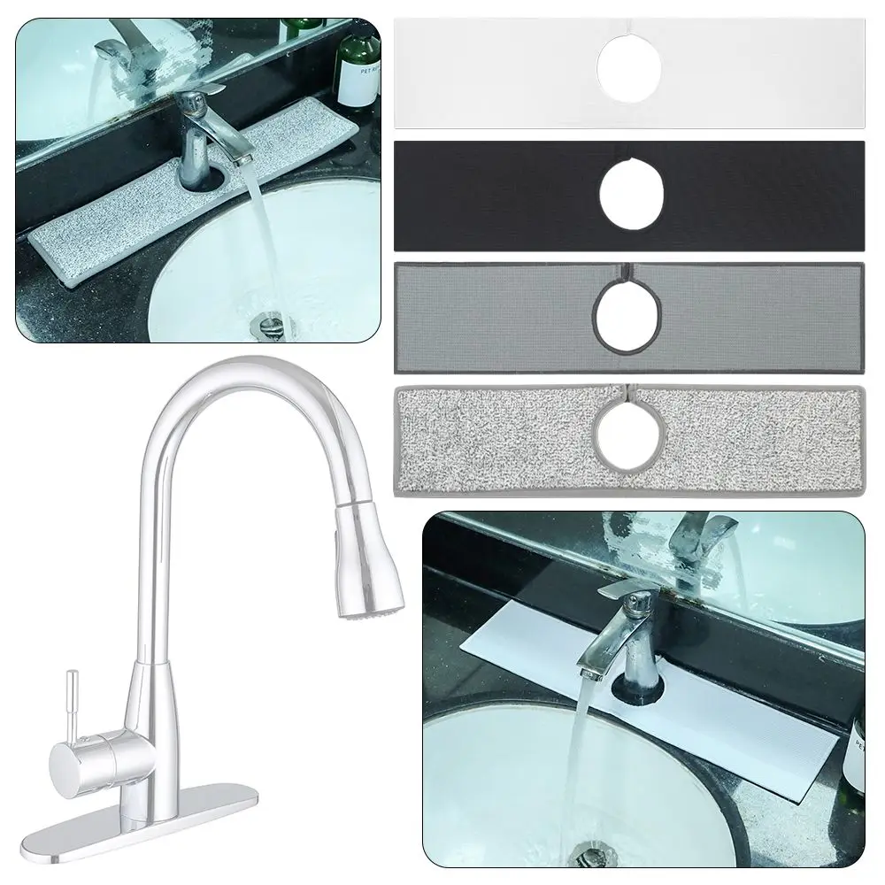 Kitchen Sink Splash Guard Faucet Absorbent Mat Microfiber Faucet Splash Catcher Countertop Protector for Kitchen Bathroom faucet accessories
