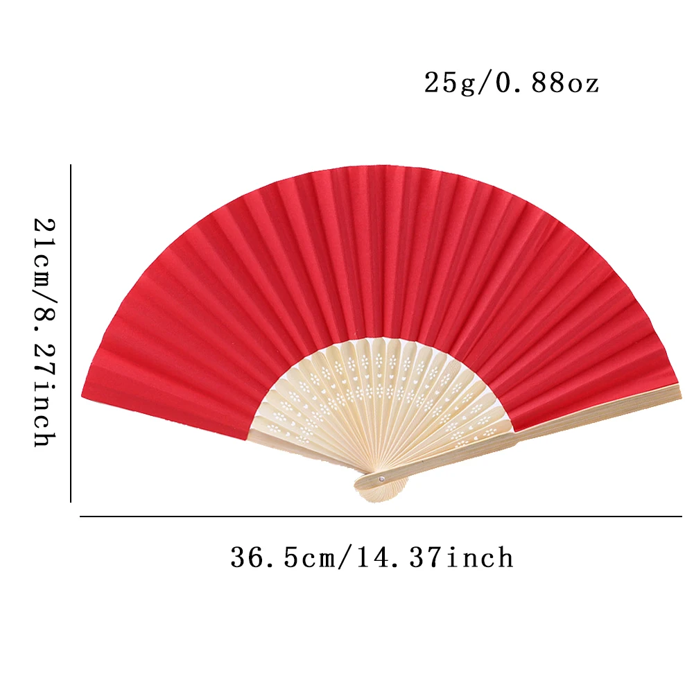 Folding Fan Bamboo Pure Color Blank Children's Painting