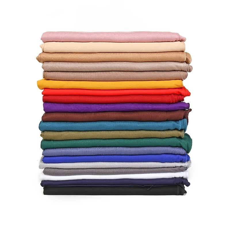 2024 New Muslim Women Jersey Hijab Scarf Solid Color Head Wrap Fashion Headscarf Turban Islam Veil Flexible Premium Modal 4
