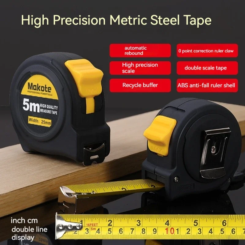 Tape Measure Measuring Tape 3M/5M/7.5M/10M Metric and Inche retractable Thickened wear-resistant steel Household measuring tools