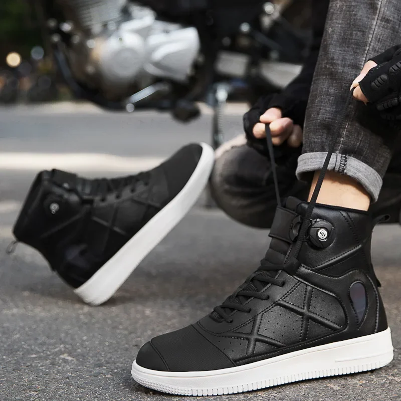 New Motorcycle Riding Shoes Motorcycle Shoes Men and Women Knights Equip Road Racing Casual Boots