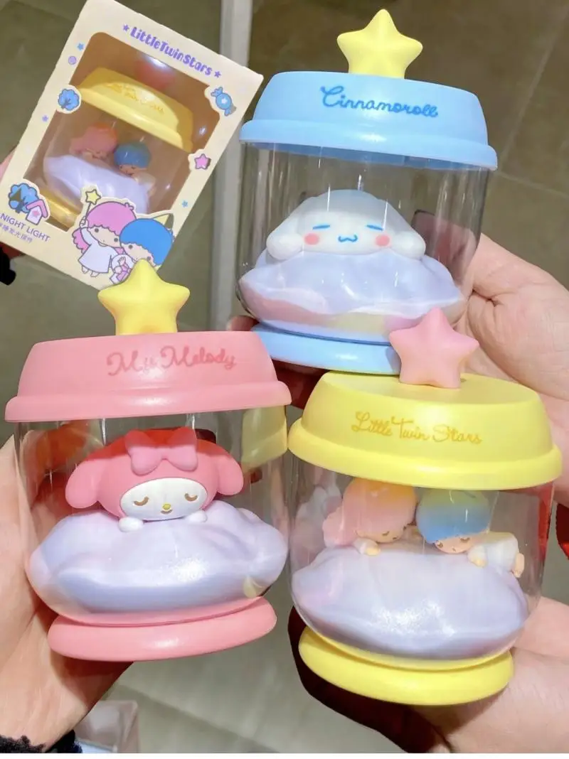 

Ловец снов Cinnamoroll, прозрачная банка, украшения для сна, мимелоди, маленькие двойные звезды, Sanrio, милая игрушка для девочки с ночным светильник