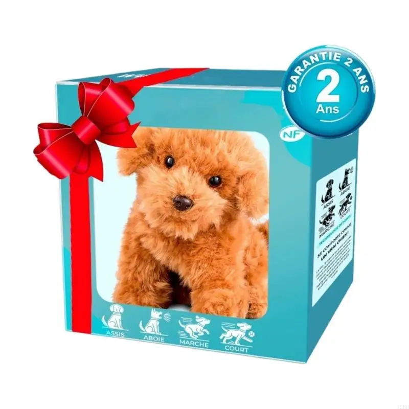 AI Robot Dog Interactive Peluche Robot Dog Smarts Realistico Robot Cuccioli Giocattolo A2BB