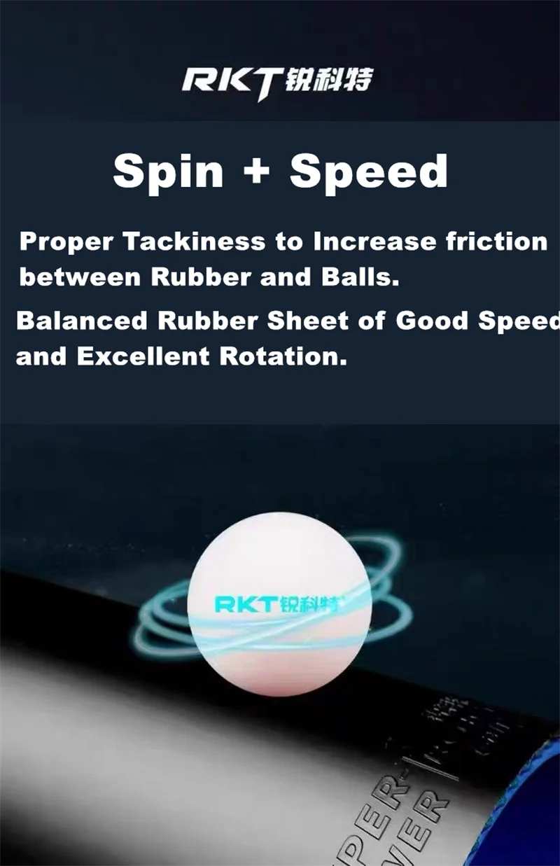 Rector Hyper-Power Tischtennis-Gummiplatte 2,1 mm vorgesteuerter Schwamm-Ping-Pong-Gummi für das Provinzmannschaft, stimmt von Chenqi – Detail 8