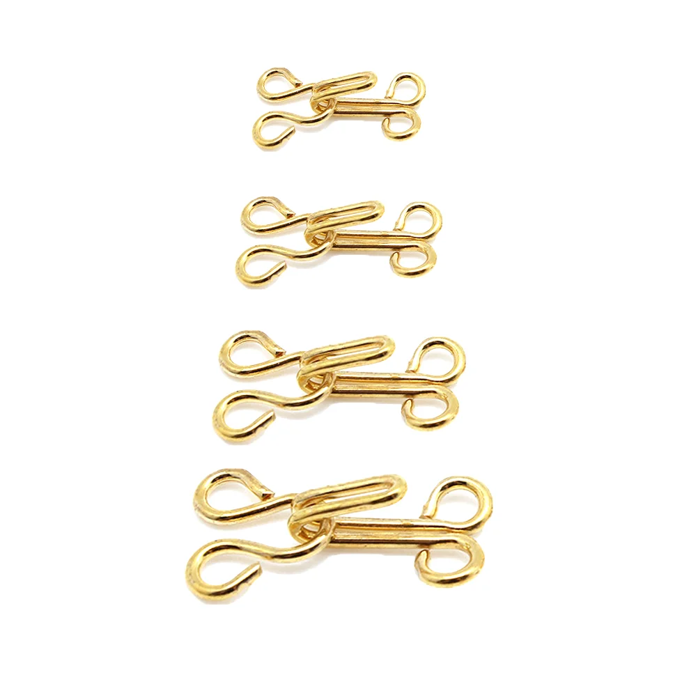 

100 Pairs Eye Closures Hooks Eye Sewing Closure for Coat Cape Stole Bracelet Jewelry Crafts