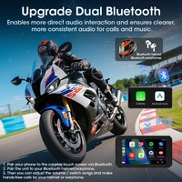 Jansite Dual Bluetooth Motorcycle Carplay Screen Navigation GPS Display IP67 Waterproof Support Helmet Intercom Moto Accessories - Image 3