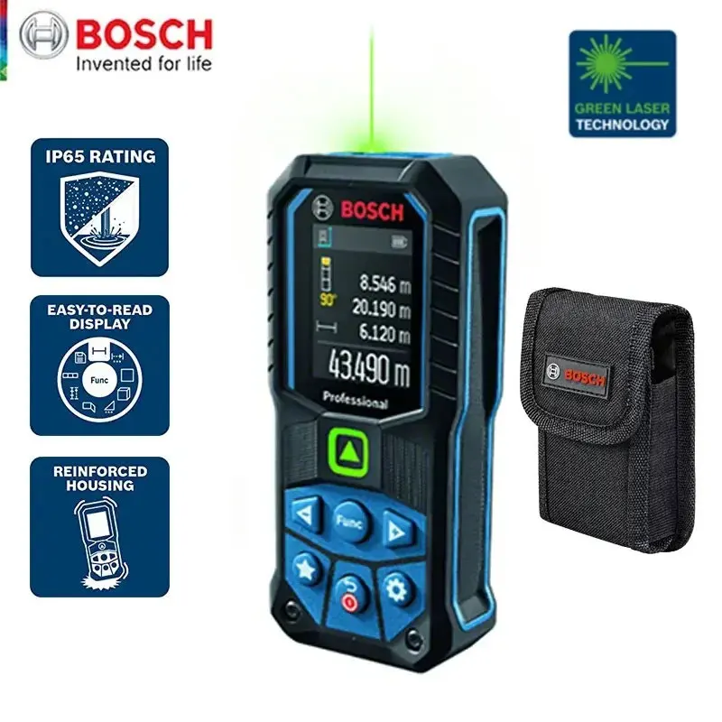 Bosch Laser Range Finder Glm 50-27 Cg Strumento Di Misurazione Laser Professionale 50M Verde Bluetooth Regola Di Misurazione Elettronica