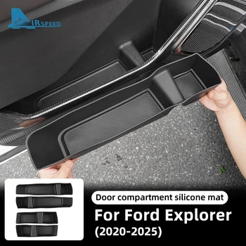 2pcs Silicone for Ford Explorer 2020 2021 2022 2023 2024 2025 Car Door Storage Box Armrest Holder Organizer Accessories LHD RHD 1