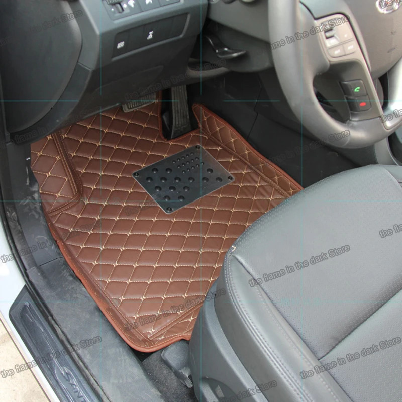

leather car floor mats for hyundai grand santa fe XL 2013 2014 2015 2016 2017 2018 interior accessories carpet cover NC