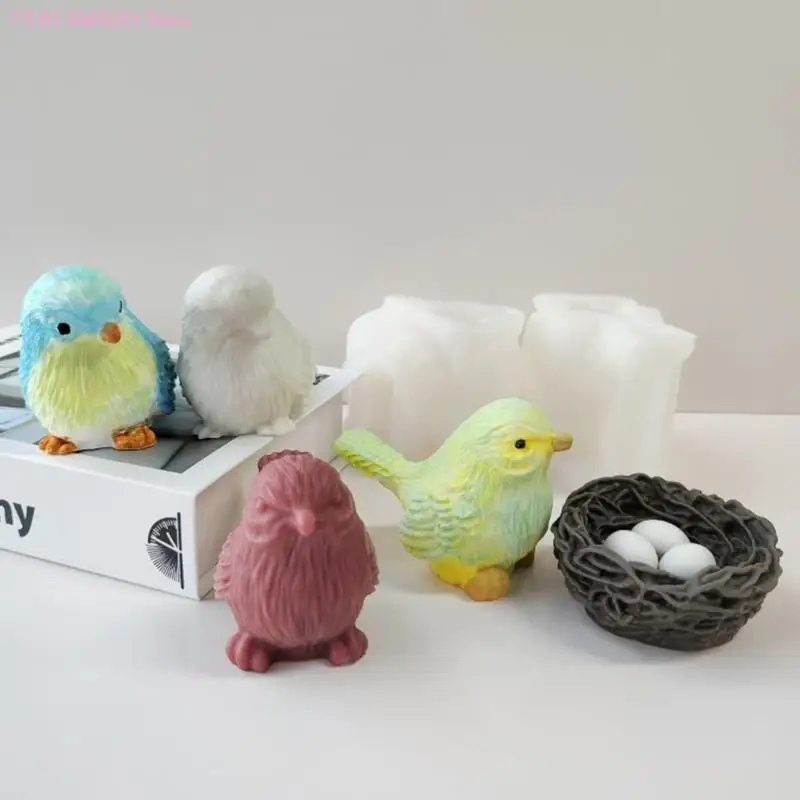 62KE Aromatherapie Gips Dreidimensionale Kleine Vogelnest Ornamente Anhänger Form – Detail 7