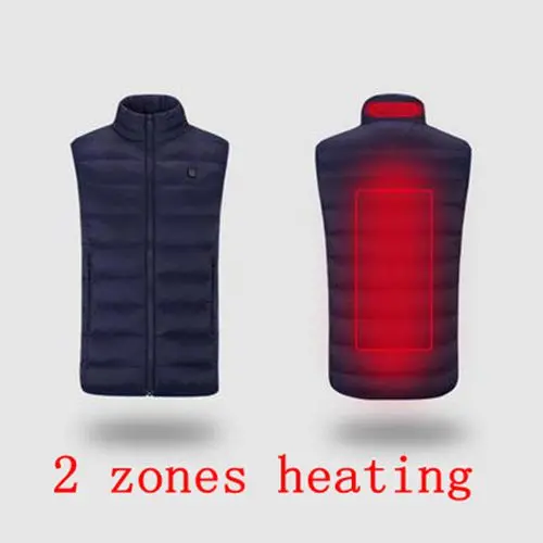 thumbnail image 1 of Chaleco térmico con calefacción de 9 zonas para hombre, con USB, para invierno, para caza, senderismo, cálido, 1 of 5