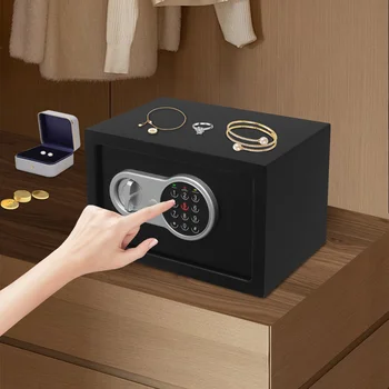 Digital Lock Safe Box with Keys Deposit Box Cubic Feet Digital Electronic Secret Hidden Piggy Bank for Store Money Guns 3