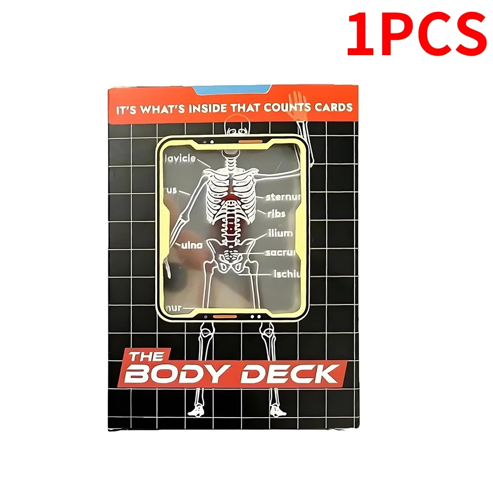 İnsan Anatomisi Oyun Kartları İnsan Vücudu Dilim Çalma Komik Şeffaf Med Öğrenci için Vücudun Harikalarını Keşfedin