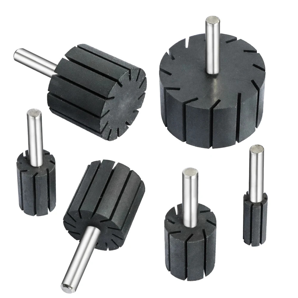 1Pcs Sanding Drum Rubber Mandrels 6mm Shank Fit Sanding Sleeve for