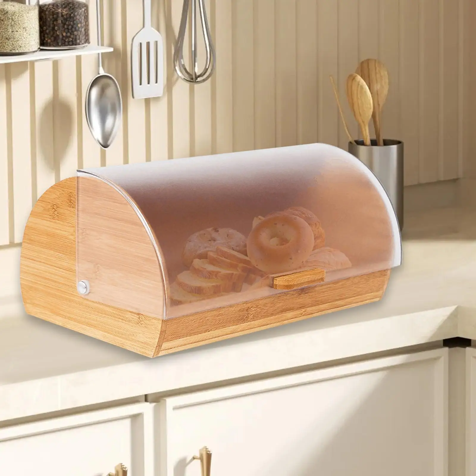 Bamboo Bread Box Breadbox Versatile with Lid Storage Holder Storage Container for Toast Donut Bagels Kitchen Home Bamboo Bread Box Breadbox Versatile with Lid Storage Holder Storage Container for Toast Donut Bagels Kitchen Home