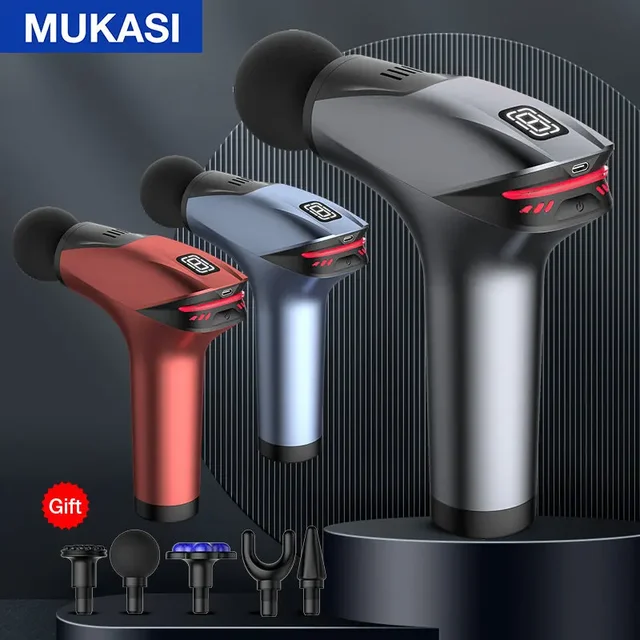 MUKASI Icy Cold Compress Massage Gun Electric Percussion Pistol Massager For Body Neck Back Sport Deep Tissue Muscle Relaxation